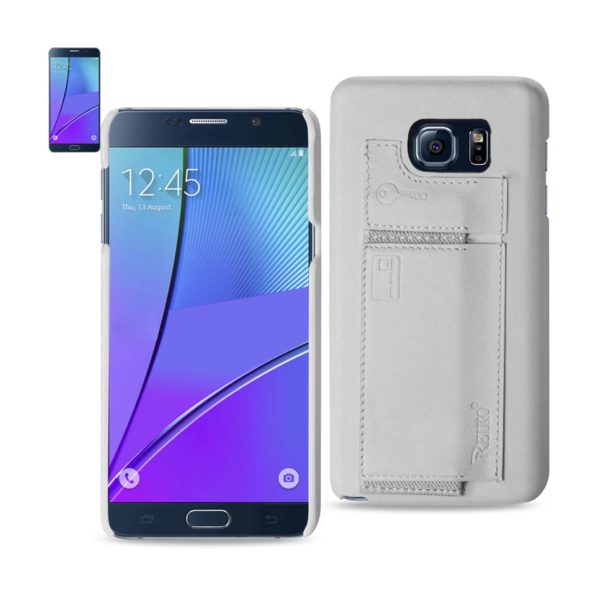 REIKO SAMSUNG GALAXY NOTE 5 RFID GENUINE LEATHER CASE PROTECTION AND KEY HOLDER IN IVORY