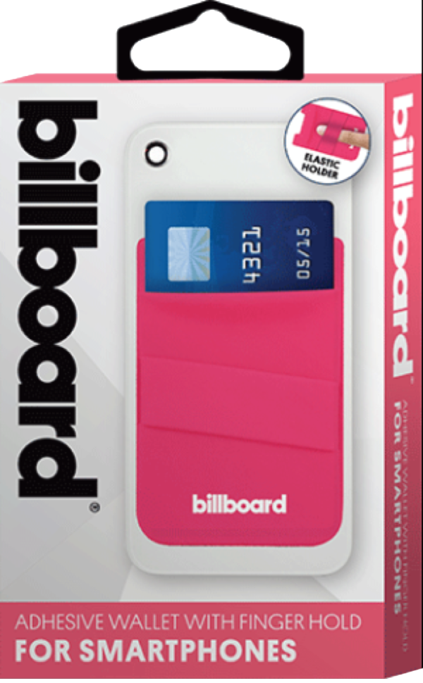 Adhesive Wallet/ Card Holder For Smartphones Pink - Image 2