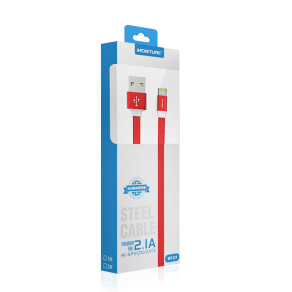 High Speed Steel 8 PIN Data Cable in Red - Image 2