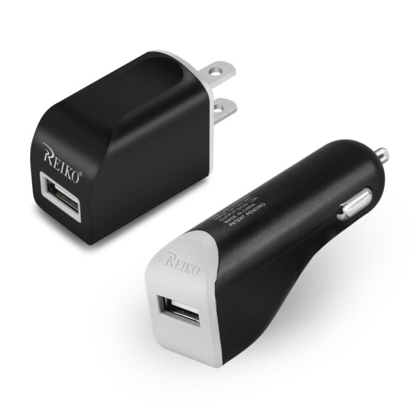 Reiko Type C 1 Amp 3-In-1 Car Charger Wall Adapter With Cable In Black - Image 2